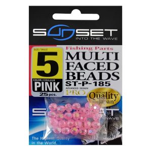 SUNSET ΧΑΝΤΡΕΣ MULTI FACED BEADS #5 PINK